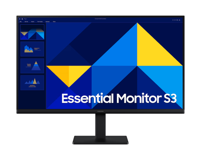 Монитор Samsung Essential S3 S30GD (2025), 27.0" (68.58 cm) FHD IPS Panel, 100Hz, 5ms, 250 cd/m2, HDMI, VGA
