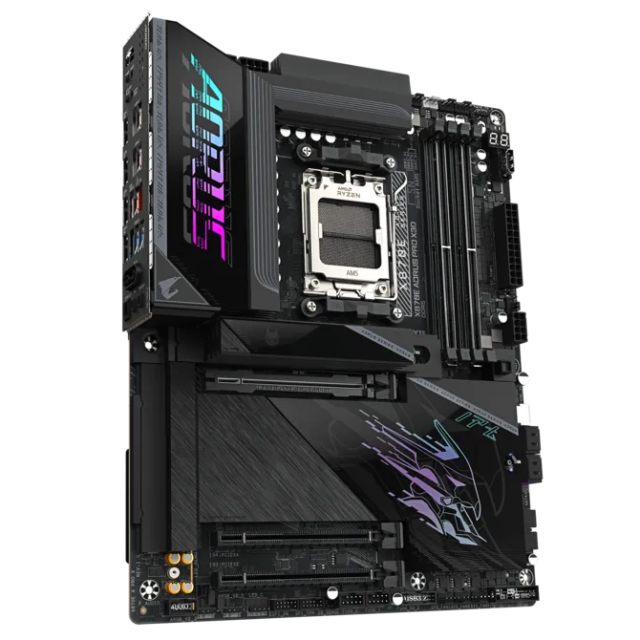 Дънна платка GIGABYTE X870E AORUS PRO X3D, AM5, 4x DDR5, 4 x M.2, 4 x SATA 6Gb/s, HDMI, ATX