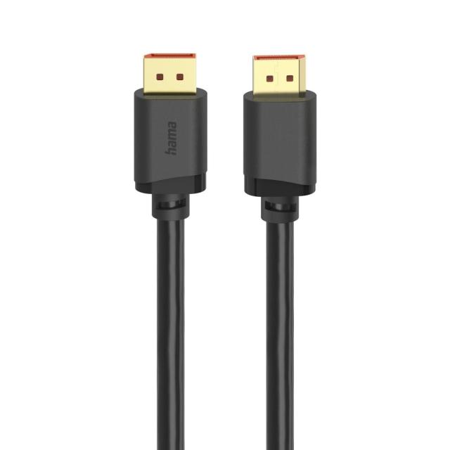 Кабел HAMA DisplayPort(м) към DisplayPort(м) 2.1, Ultra-HD 16K, 80 Gbit/s, 2 m