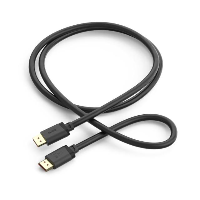 Кабел HAMA DisplayPort(м) към DisplayPort(м) 2.1, Ultra-HD 16K, 80 Gbit/s, 2 m