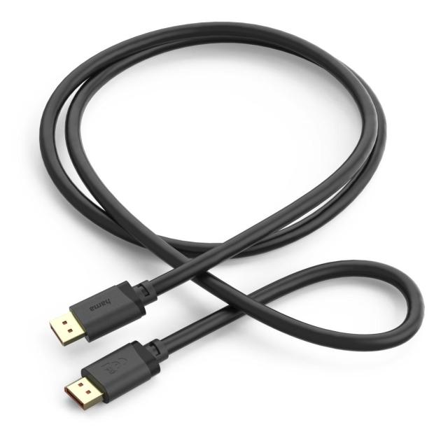 Кабел HAMA DisplayPort(м) към DisplayPort(м) 2.1, Ultra-HD 16K, 80 Gbit/s, 2 m