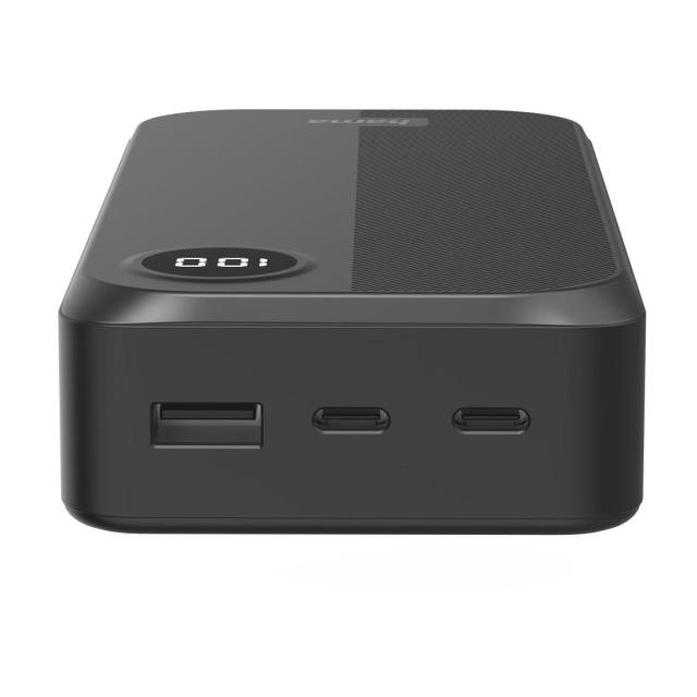 HAMA Външна батерия 20000 mAh, 3 изхода: 2 x USB-C, 1 x USB-A, черна