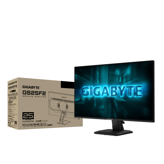 Монитор GIGABYTE GS25F2A, 24.5" (62.23 cm) FHD IPS, 240Hz, 1ms, 300 cd/m2, HDMI, Displayport