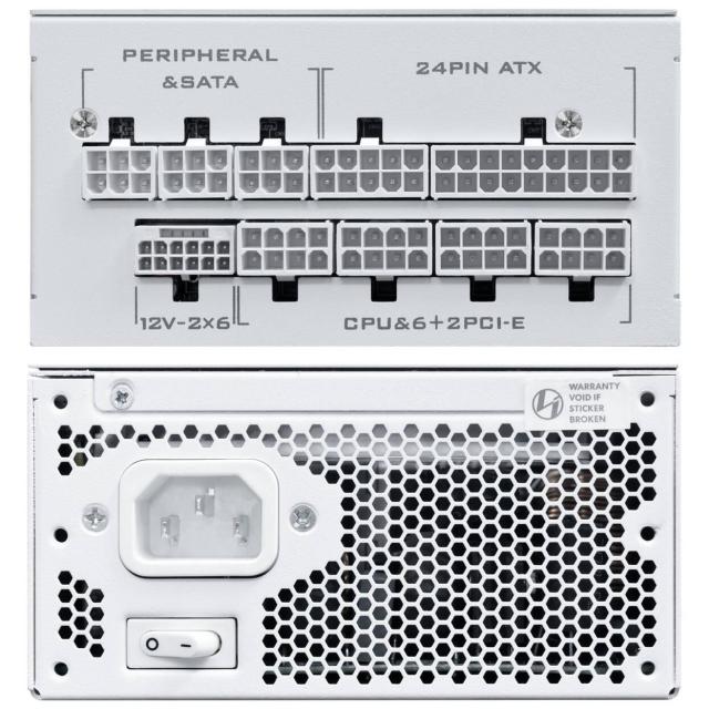 Захранване Lian Li SP1000 White, 1000W, Active PFC, PCIe 5.1/ATX 3.1, 80 PLUS Platinum, Fully Modular