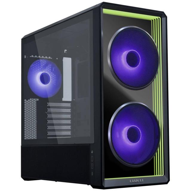Кутия Lian Li LANCOOL 217 INF RGB BLACK, Mid-Tower, Tempered Glass, 2 x USB 3.0, 1 x USB 3.2 Type-C, ATX Micro / ATX / Extended / ATX Mini ITX