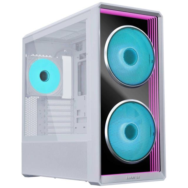 Кутия Lian Li LANCOOL 217 INF RGB White, Mid-Tower, Tempered Glass, 2 x USB 3.0, 1 x USB 3.2 Type-C, ATX Micro / ATX / Extended / ATX Mini ITX