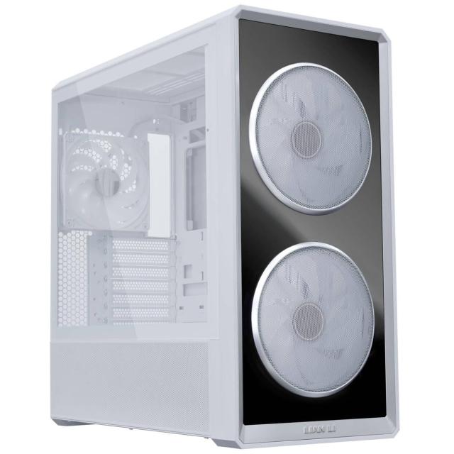 Кутия Lian Li LANCOOL 217 INF RGB White, Mid-Tower, Tempered Glass, 2 x USB 3.0, 1 x USB 3.2 Type-C, ATX Micro / ATX / Extended / ATX Mini ITX