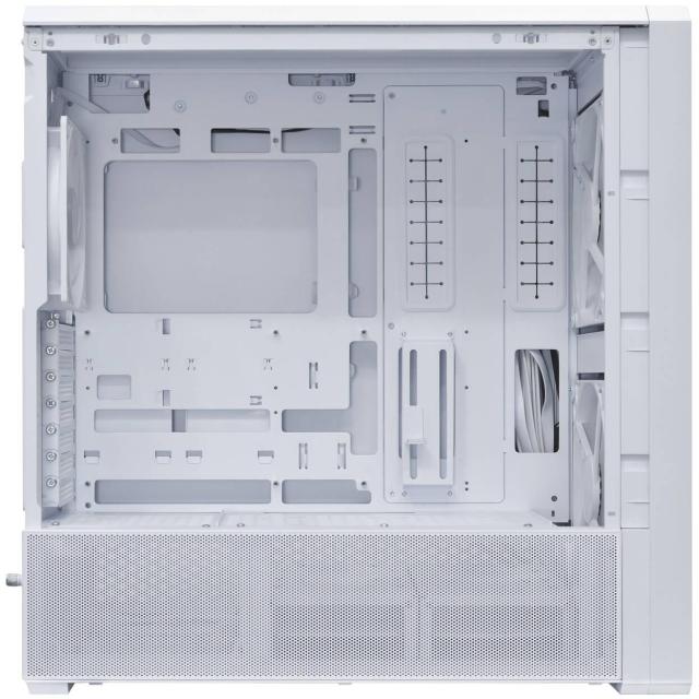 Кутия Lian Li LANCOOL 217 INF RGB White, Mid-Tower, Tempered Glass, 2 x USB 3.0, 1 x USB 3.2 Type-C, ATX Micro / ATX / Extended / ATX Mini ITX