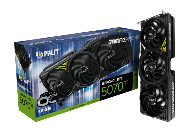 Видео карта PALIT nVIDIA GeForce RTX 5070TI GAMPRO-S OC 16GB GDDR7, 256-bit, HDMI, 3x DP