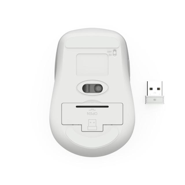 Мишка HAMA WM-450, Bluetooth/Wireless, оптична (800-1600dpi), 7 бутонна, Бяла
