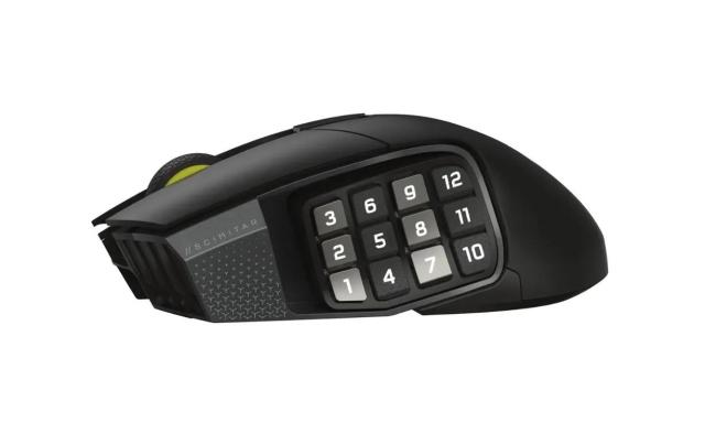 Мишка Corsair Scimitar Elite Wireless SE MMO, оптична (33 000 dpi), Bluetooth/Wireless, черна