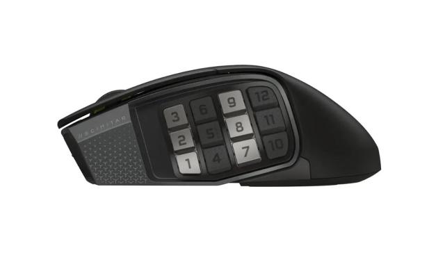 Мишка Corsair Scimitar Elite Wireless SE MMO, оптична (33 000 dpi), Bluetooth/Wireless, черна