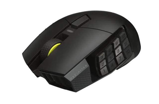 Мишка Corsair Scimitar Elite Wireless SE MMO, оптична (33 000 dpi), Bluetooth/Wireless, черна