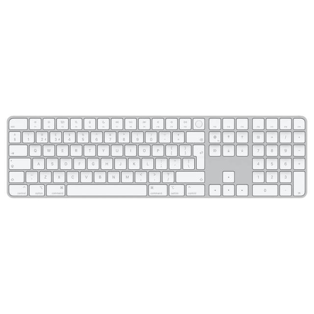 Клавиатура Apple Magic Keyboard (2021), Bluetooth/Wireless, Touch ID, бяла