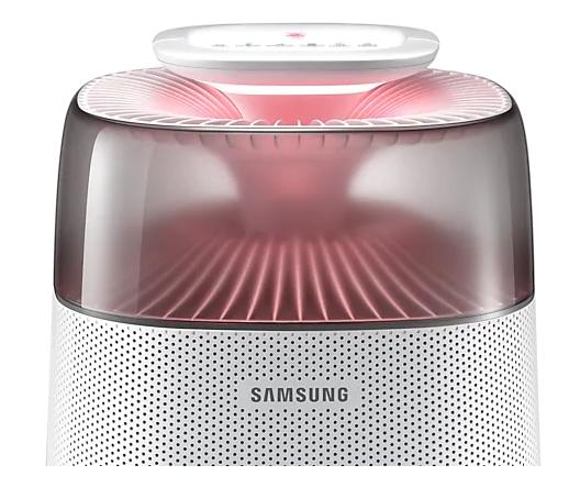 Пречиствател на въздух Samsung AX40R3030WM/EU, Air purifier with multilayer filtration system - washable pre filter, activated carbon deodorization & HEPA filter, 40m2, Air quality indicator in 4 colors, Noise level 48 dBA, Power consumption 40 W