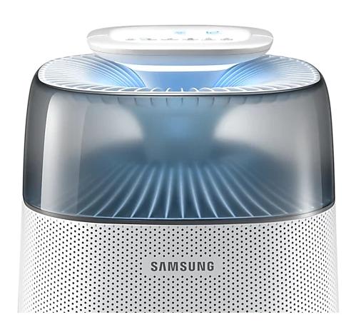 Пречиствател на въздух Samsung AX40R3030WM/EU, Air purifier with multilayer filtration system - washable pre filter, activated carbon deodorization & HEPA filter, 40m2, Air quality indicator in 4 colors, Noise level 48 dBA, Power consumption 40 W
