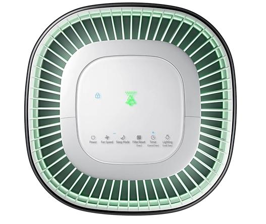 Пречиствател на въздух Samsung AX40R3030WM/EU, Air purifier with multilayer filtration system - washable pre filter, activated carbon deodorization & HEPA filter, 40m2, Air quality indicator in 4 colors, Noise level 48 dBA, Power consumption 40 W