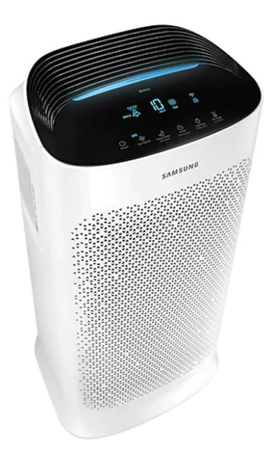 Пречиствател на въздух Samsung AX60R5080WD/EU, 3-way air purifier, 60m2, Multilayer purification system - washable pre filter, activated carbon deodorization & HEPA filter, Remote control, Intuitive display, Air quality indicator in 4 colors, Noise l