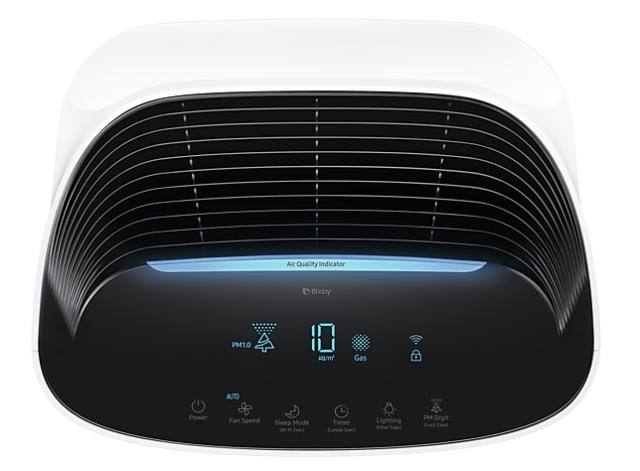 Пречиствател на въздух Samsung AX60R5080WD/EU, 3-way air purifier, 60m2, Multilayer purification system - washable pre filter, activated carbon deodorization & HEPA filter, Remote control, Intuitive display, Air quality indicator in 4 colors, Noise l