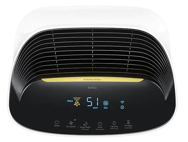 Пречиствател на въздух Samsung AX90R7080WD/EU, 3-way air purifier, 90m2, Multilayer purification system - washable pre filter, activated carbon deodorization & HEPA filter, Remote control, Intuitive display, Air quality indicator in 4 colors, Noise l