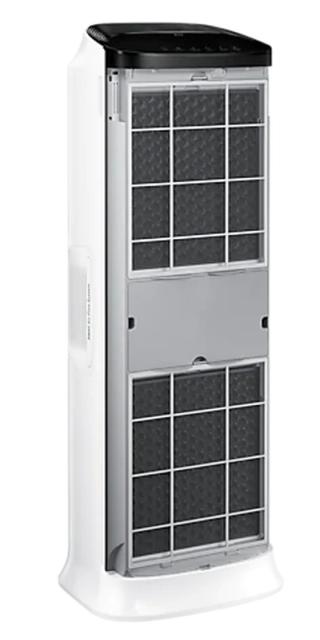 Пречиствател на въздух Samsung AX90R7080WD/EU, 3-way air purifier, 90m2, Multilayer purification system - washable pre filter, activated carbon deodorization & HEPA filter, Remote control, Intuitive display, Air quality indicator in 4 colors, Noise l
