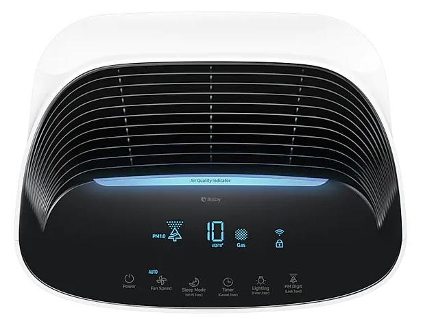 Пречиствател на въздух Samsung AX90R7080WD/EU, 3-way air purifier, 90m2, Multilayer purification system - washable pre filter, activated carbon deodorization & HEPA filter, Remote control, Intuitive display, Air quality indicator in 4 colors, Noise l