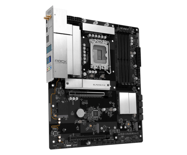 Дънна платка ASRock B860 Rock WIFI 7, LGA1851, 4 x DDR5, 3 x M.2 NVMe, 4 x SATA 6Gb/s, HDMI, ATX