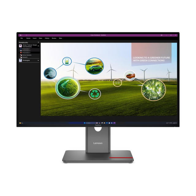 Монитор Lenovo ThinkVision P27Q-40, 27.0" (68.58 cm) WLED IPS Anti-glare Display, 120Hz, 4ms, 350 cd/m², 1 500:1, HDMI, DP, USB-A, USB Type-C