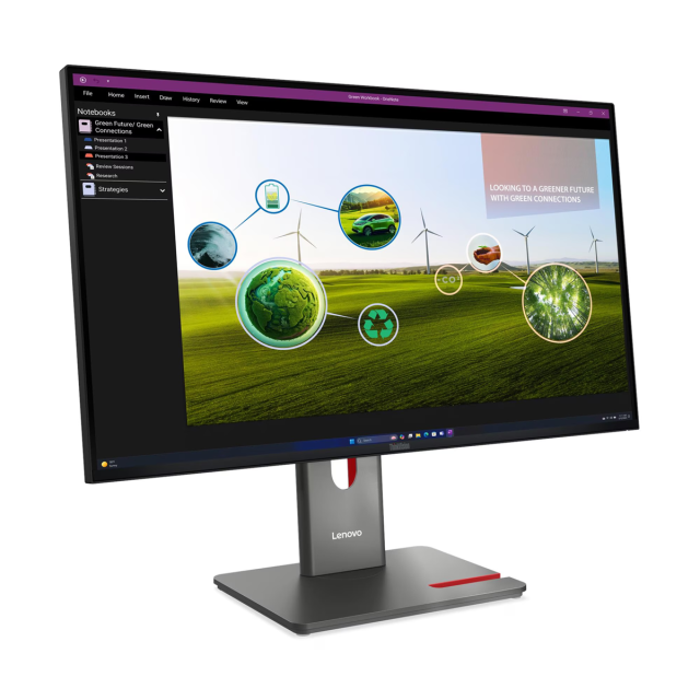 Монитор Lenovo ThinkVision P27Q-40, 27.0" (68.58 cm) WLED IPS Anti-glare Display, 120Hz, 4ms, 350 cd/m², 1 500:1, HDMI, DP, USB-A, USB Type-C