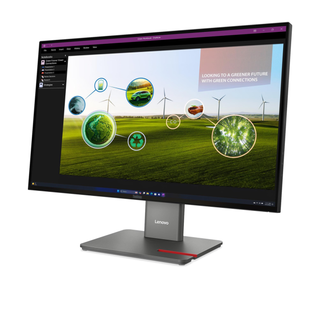 Монитор Lenovo ThinkVision P27Q-40, 27.0" (68.58 cm) WLED IPS Anti-glare Display, 120Hz, 4ms, 350 cd/m², 1 500:1, HDMI, DP, USB-A, USB Type-C