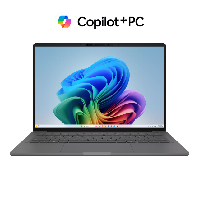 Лаптоп ASUS Zenbook A14 UX3407QA-QD306W, Qualcomm Snapdragon X X1-26-100 8C (2.97 GHz, 12 MB cache), 14.0" (35.56 cm) WUXGA, OLED, Qualcomm Snapdragon X Adreno X1-45, 32GB LPDDR5X, 1TB M.2 NVMe SSD, Windows 11 Home 
