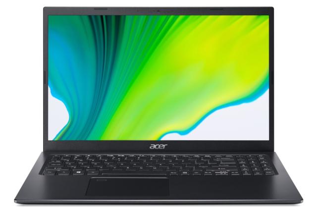 Лаптоп Acer Aspire 5, A515-56G-54G1, Core i5-1135G7 (2.40GHz up to 4.2GHz, 8MB), 15.6" FHD (1920x1080) IPS, 8GB DDR (4GB onboard), 512GB PCIe SSD, HDD kit, GeForce MX450 2GB GDDR5, HD Cam., Mic., WiFi AX, BT, FPR, Backlit kbd, Linux, Black