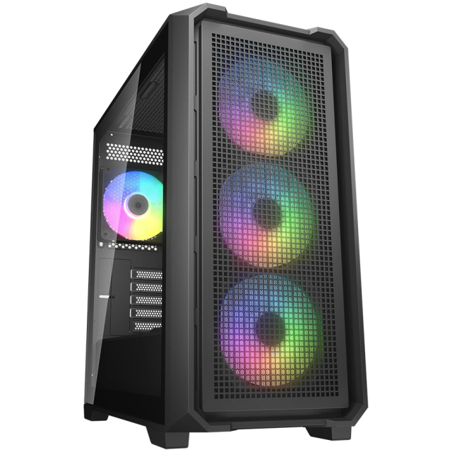 Кутия Cougar MX600 Mini V2 RGB, Mini Tower, 2x USB 3.0, Mini ITX / Micro ATX Black
