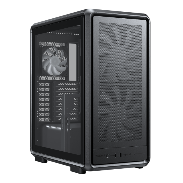 Кутия CoolerMaster MasterFrame 500 Mesh, Black ARGB, Mid Tower, 2x USB 3.2 Gen 1 Type-A, 1x USB 3.2 Gen 2x2 Type-C, Mini-ITX, Mini-DTX, Micro-ATX, ATX , E-ATX*, SSI-CEB*