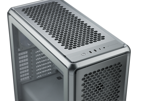 Кутия CoolerMaster MasterFrame 600 Silver, Mid Tower, 2x USB 3.2, 1x USB 3.2 Type-C, Mini-ITX, Mini-DTX, Micro-ATX, ATX , E-ATX*, SSI-CEB