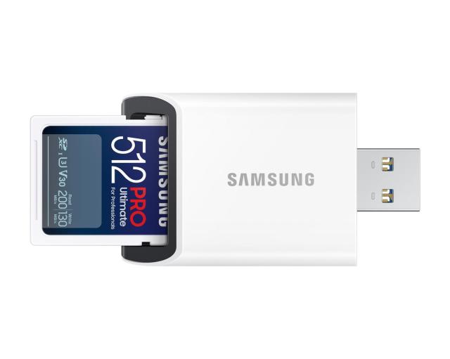 Карта памет Samsung PRO Ultimate Full-Size 512GB, microSDXC UHS-I, U3, V30, с адаптер