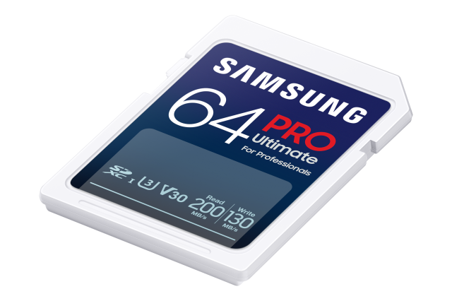 Карта памет Samsung PRO Ultimate SD Card 64GB, UHS-I, U3, V30, с адаптер