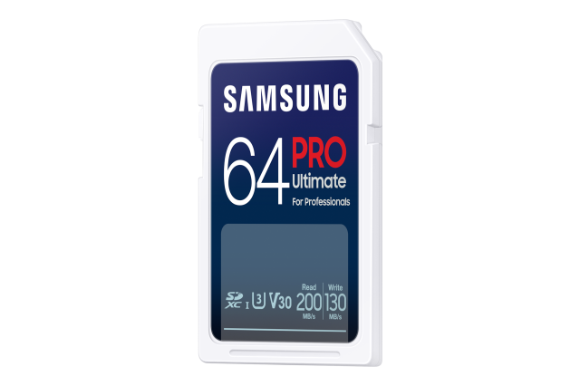 Карта памет Samsung PRO Ultimate SD Card 64GB, UHS-I, U3, V30, с адаптер