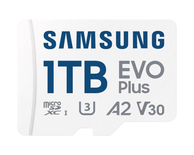 Карта памет Samsung EVO Plus 1TB, microSDXC, UHS-I, U3, V30, A2, Адаптер