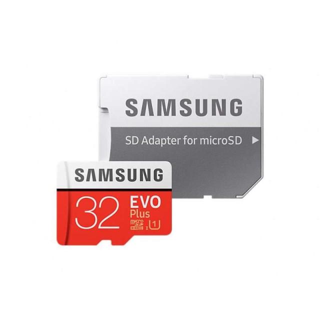Карта памет Samsung EVO PLUS 32GB microSD, UHS-I, Class 10, с адаптер