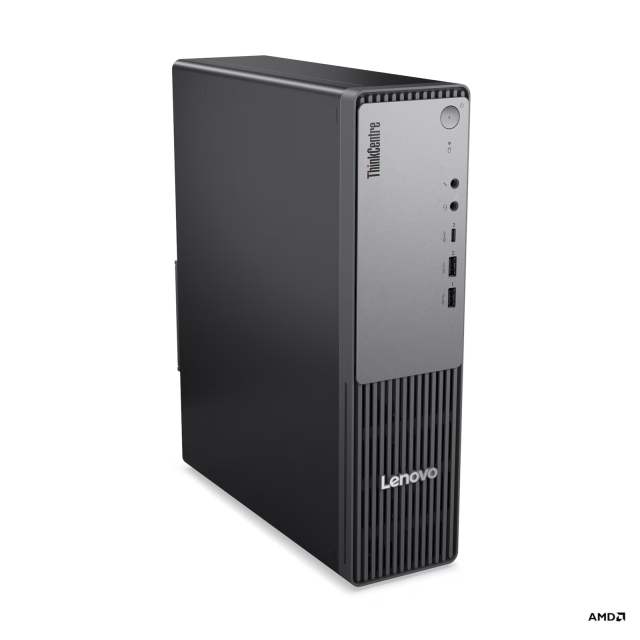 Компютър Lenovo ThinkCentre neo 55s Gen 6, AMD Ryzen 5 220 6C (3.2 / 4.9 GHz, 16MB Cache), AMD Radeon 740M, 16GB DDR5 5600 SO-DIMM, 512GB SSD M.2 NVMe, Free DOS