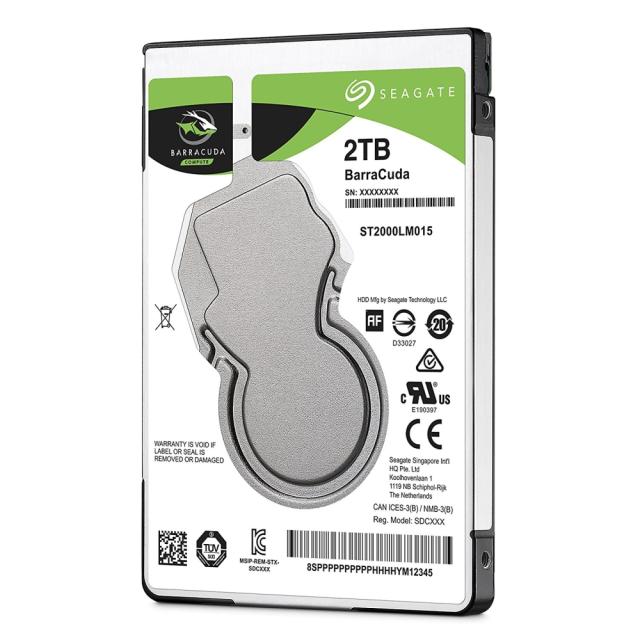 Твърд диск Seagate BarraCuda Mobile 2000GB, SATA 6Gb/s 5400rpm 128MB 7mm