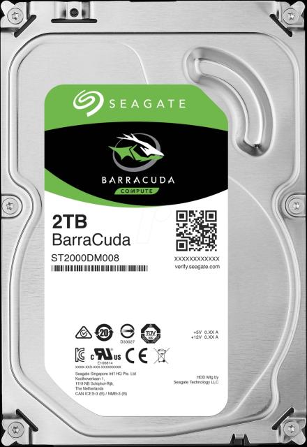 Твърд диск Seagate BarraCuda 2TB 7200rpm 256MB SATA3 3,5"