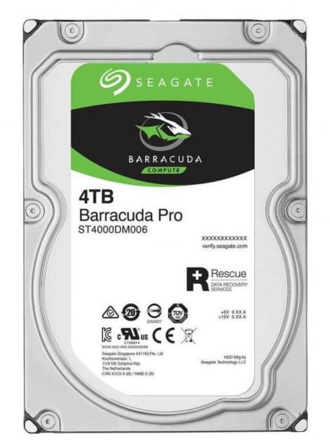 Твърд диск Seagate BarraCuda Pro 4TB 7200RPM SATA 6Gb/s 128MB Cache 3.5-Inch Internal