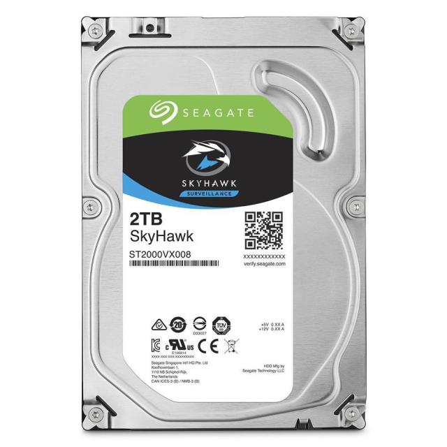 Твърд диск Seagate SkyHawk 2TB, 3.5" SATA 3, 5900RPM, 64MB Cache