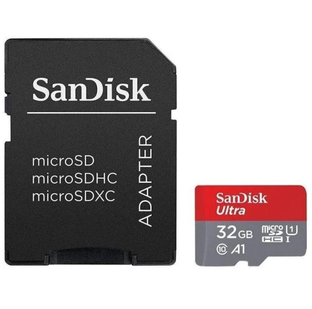 Карта памет SANDISK Ultra microSDXC 32GB, A1. Class 10 UHS-I A1, SD Adapter