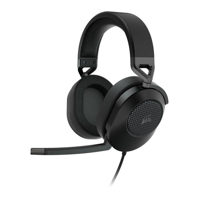 Слушалки Corsair HS65 Surround Carbon, микрофон, 3.5 mm jack, Black