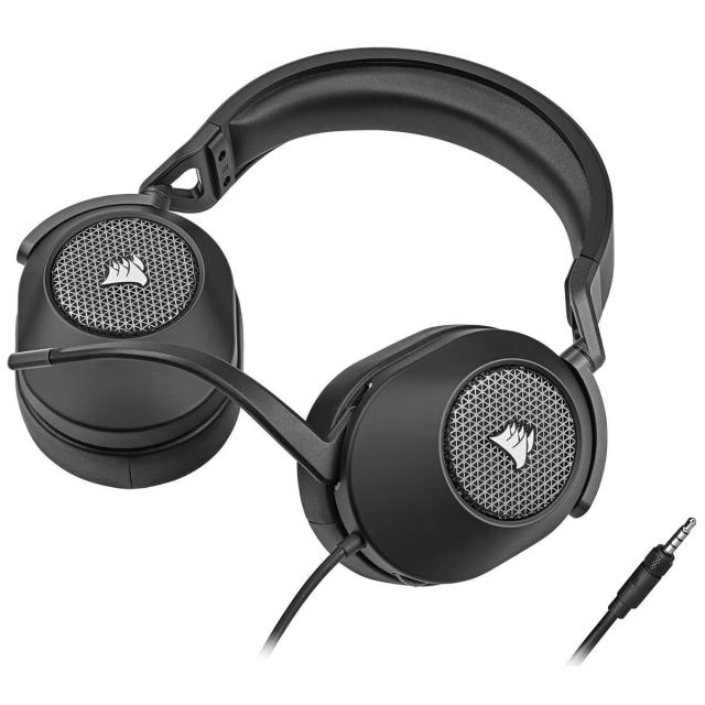 Слушалки Corsair HS65 Surround Carbon, микрофон, 3.5 mm jack, Black