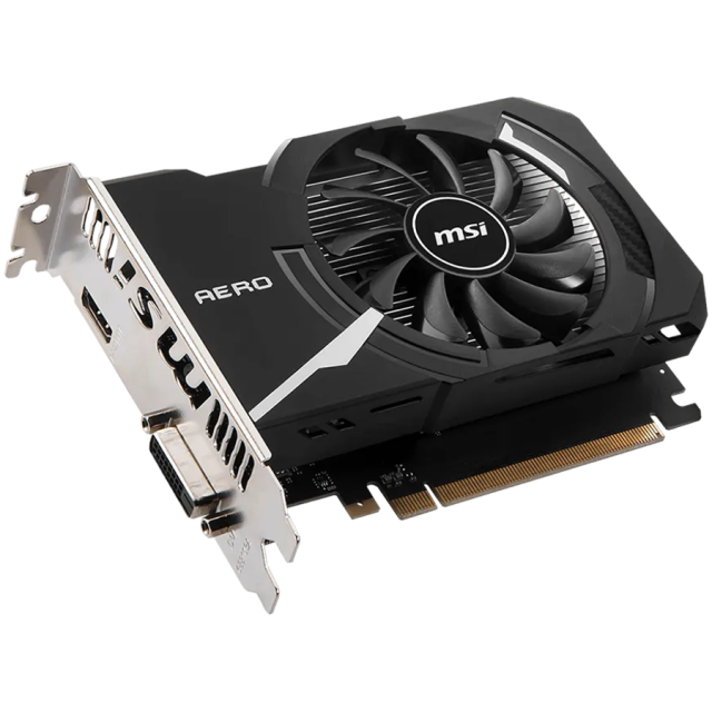 Видео карта MSI nVIDIA GeForce GT 1030 AERO ITX OC 4GB GDDR4, 64-bit, HDMI, DVI