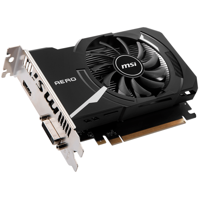 Видео карта MSI nVIDIA GeForce GT 1030 AERO ITX OC 2GB GDDR4, 64-bit, HDMI, DVI